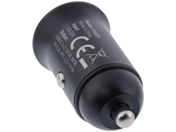 InLine® USB-autovirtasovitin Power Delivery, 2x USB Type-C, musta (31502Y)