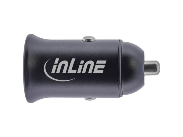 InLine® USB-autovirtasovitin Power Delivery, 2x USB Type-C, musta (31502Y)