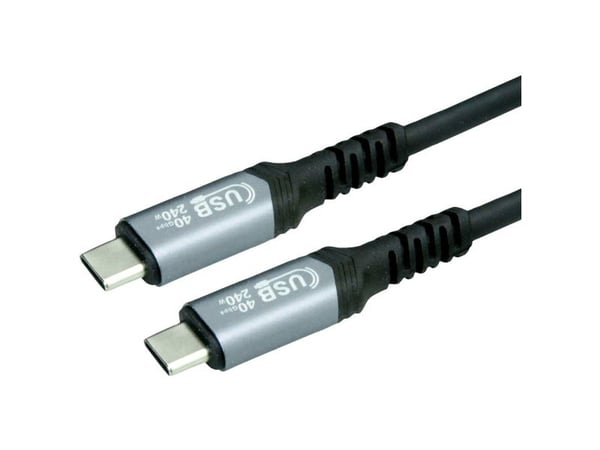 VALUE 11.99.9086, 1 m, USB C, USB C, USB4 Gen 3x2, 40 Gbit/s, Svart
