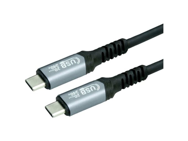 Value 11.99.9087, 2 m, USB C, USB C, USB4 Gen 2x2, Svart