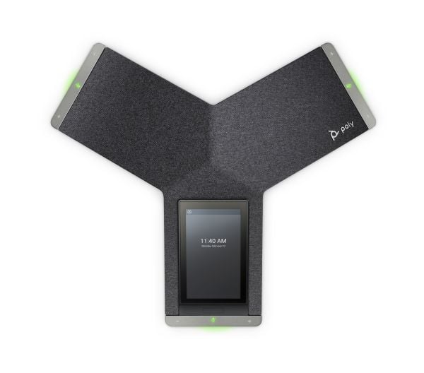 HP Poly Trio C60 IP-konferansetelefon for Microsoft Teams og PoE-aktivert Ingen radio, IP-konferansetelefon, Svart, LCD, 12,7 cm (5"), 720 x 1280 p...