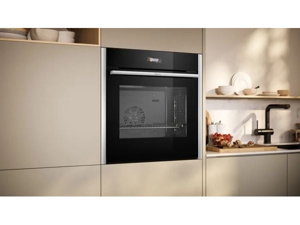 Neff N 70 B24CR31N0 - Ovn - innebygd - Wi-Fi - fordypning - bredde: 56 cm - dybde: 55 cm - høyde: 58.5 cm - med selvrens - Klasse A+ - rustfritt stål