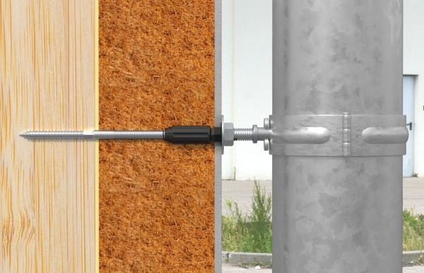Fischer 517165, Skrue- og veggpluggsett, Murstein, Betong, Foam concrete, Metall, Sort, Sølv, 1,2 cm, 1,2 cm