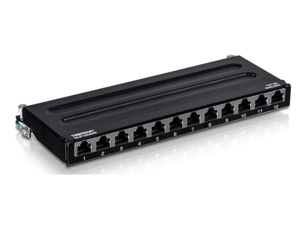 TRENDnet TC-P12C6AS - Koblingspanel - veggmonterbar - CAT 6a - STP - RJ-45 X 12 - 0.5U
