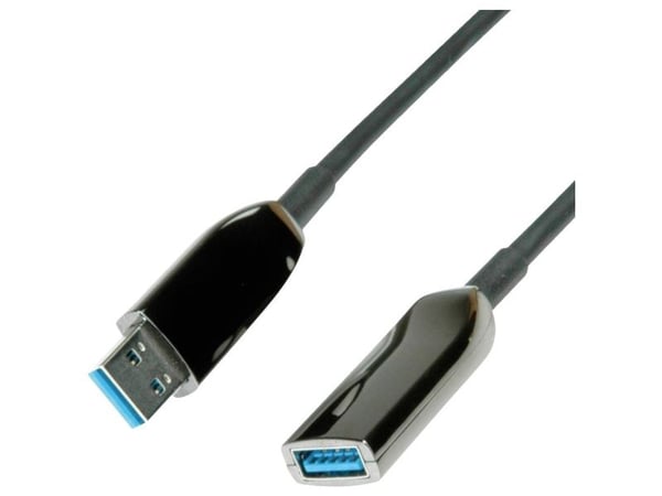 ROLINE 12.04.1076, 15 m, USB A, USB A, USB 3.2 Gen 1 (3.1 Gen 1), 5 Gbit/sek., Sort