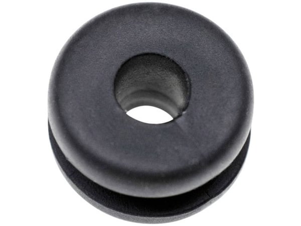 TRU COMPONENTS TC-10820696 Kaapelin läpivienti Asennusreikä: 18 mm Kiinnikkeen halkaisija (max.): 12 mm Levyn paksuus (max.): 1 mm PVC Musta 1000 kpl