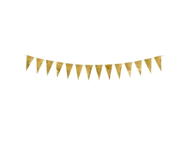 Party Deco Garland, Flagg, Gull, 2,15 m Universal