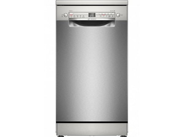 Bosch Serie 2 SPS2HKI42E, Frittstående, Slimline (45 cm), Rustfritt stål, Sølv, Knapper, 1,75 m