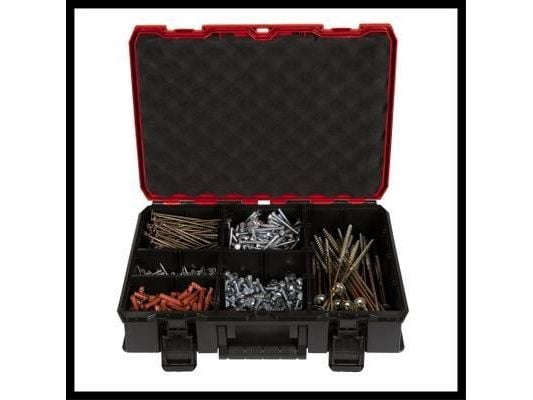 Einhell E-Case S-F, Eske for små deler, Polypropylen, Svart, Rød, 25 kg, Hengsel, Bil