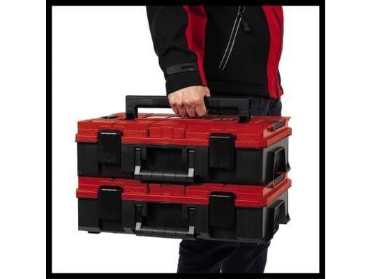 Einhell E-Case S-F, Eske for små deler, Polypropylen, Svart, Rød, 25 kg, Hengsel, Bil