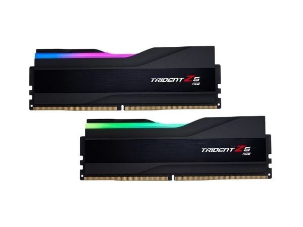 G.Skill Trident Z5 RGB - DDR5 - sett - 48 GB: 2 x 24 GB - DIMM 288-pin - 8200 MHz / PC5-65600 - CL40 - ikke-bufret - on-die ECC - matt svart