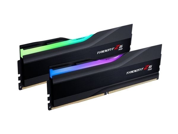 G.Skill Trident Z5 RGB - DDR5 - sett - 48 GB: 2 x 24 GB - DIMM 288-pin - 8200 MHz / PC5-65600 - CL40 - ikke-bufret - on-die ECC - matt svart