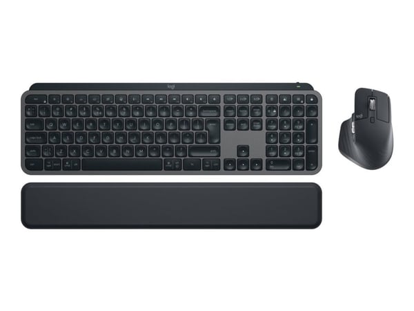 Logitech MX Keys S Combo - Tastatur- og mussett - bakbelysning - trådløs - Bluetooth LE - QWERTY - Portugisisk - tastsvitsj: Scissor-Key - grafitt ...
