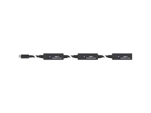InLine 35656D, 15 m, USB C, USB A, USB 3.2 Gen 1 (3.1 Gen 1), 5 Gbit/sek, svart