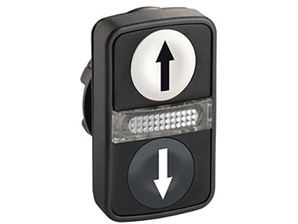 Schneider Electric ZB5, Nappi, Valkoinen, Integral LED, IP66, IK05, 23 g