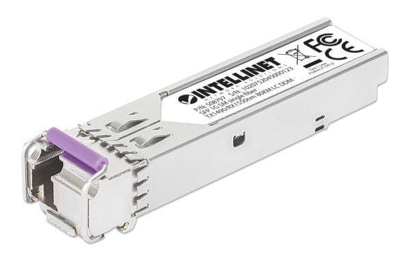 Intellinet 508797, Fiberoptisk, 1000 Mbit/s, mini-GBIC/SFP, LC, 9/125 µm, BX-U