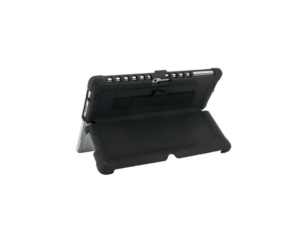 Mobilis PROTECH - Tabletin takakuori - potkulaudalla ja käsihihnalla, vahvistettu - musta - Microsoft Surface Pro 8, Pro 9 -laitteille