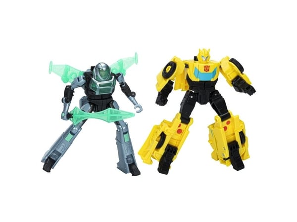 Transformers EarthSpark Cyber-Combiner Bumblebee og Mo Malto actionfigurer