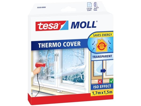TESA Thermo Cover, Selvklebende, Polyetylentereftalat (PET), Varmekontroll, Gjennomsiktig, 1700 mm, 1500 mm