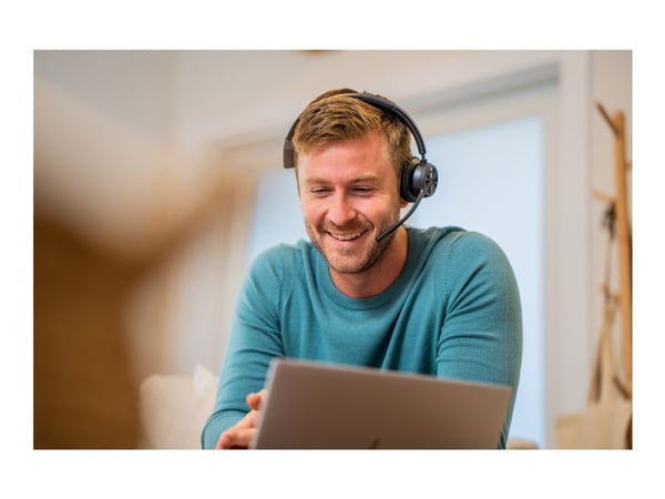 HP Poly Voyager 4310 - Hodesett - on-ear - Bluetooth - trådløs, kablet - USB-A - svart - Certified for Microsoft Teams