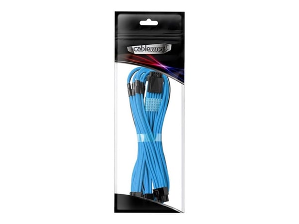 CableMod C-Series PRO ModMesh Sleeved 12VHPWR StealthSense - Strömkabelsats - ljusblå