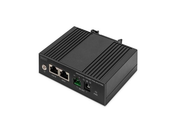 DIGITUS - PoE splitter (DIN-skinnemonterbar) - Gigabit Ethernet, industrial - DC 48 V - 60 watt