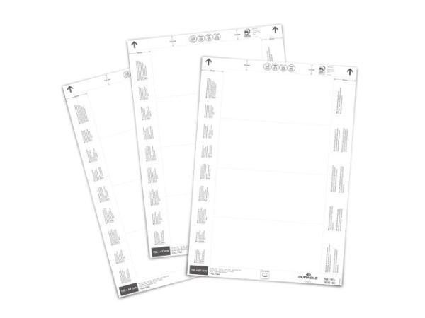 Durable Indstiksark til lagerlommer 150 X 67 mm - (80 etiketter)