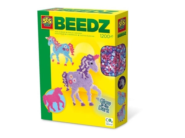 SES Creative Iron-on beads - fantasy horses, 1200 stykker, 5 år, Jente, Barn, Unicorn, Flerfarget