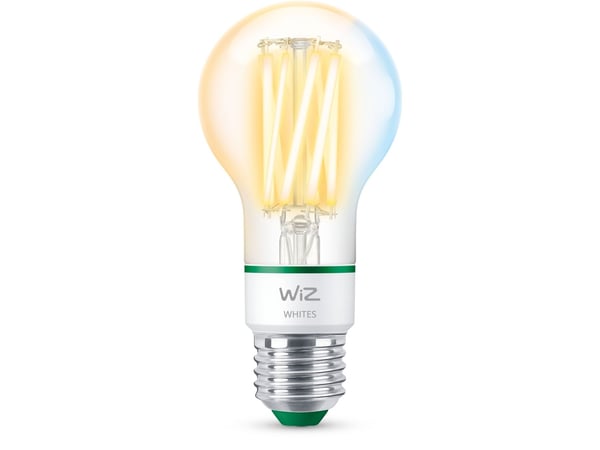 WiZ Lamp Filament - Smart LED Lighting - Energy Class A - Warm to Cool White Light - E27 - 60W - Transparent - Wi-Fi