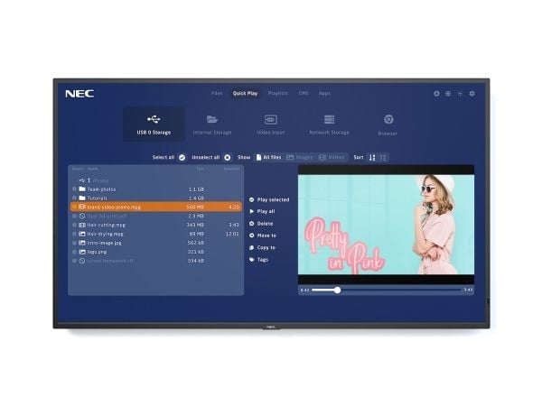 Sharp ME551-MPi4, interaktivt flatskjerm, 139,7 cm (55"), LCD, 3840 x 2160 piksler