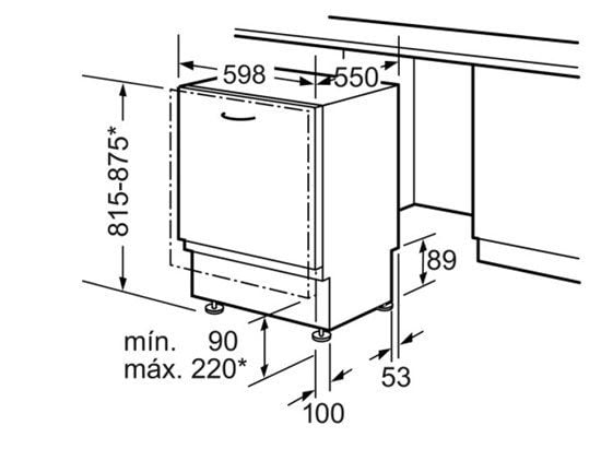 Bosch Serie | 4 SilencePlus SMV41D10EU - Oppvaskmaskin - innebygd - Nisje - bredde: 60 cm - dybde: 55 cm - høyde: 81.5 cm - svart