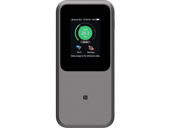 ZTE MU5120, Mobilnät, modem, Svart, Wi-Fi 6 (802.11ax), Batteri, 33 W, 159 mm