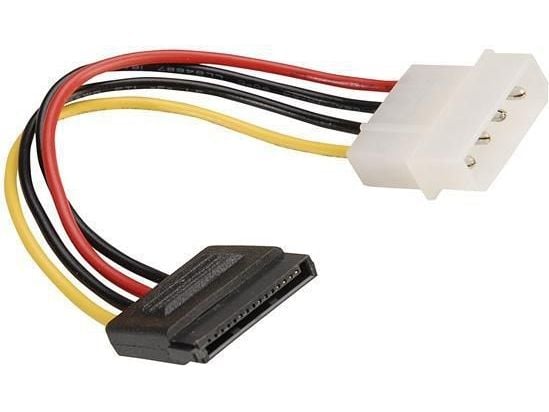 ROLINE 11.03.1055, 0,15 m, Molex (4-pin), SATA 15-pin, Hankjønn, Hunkjønn, Sort, Rød, Hvit, Gult
