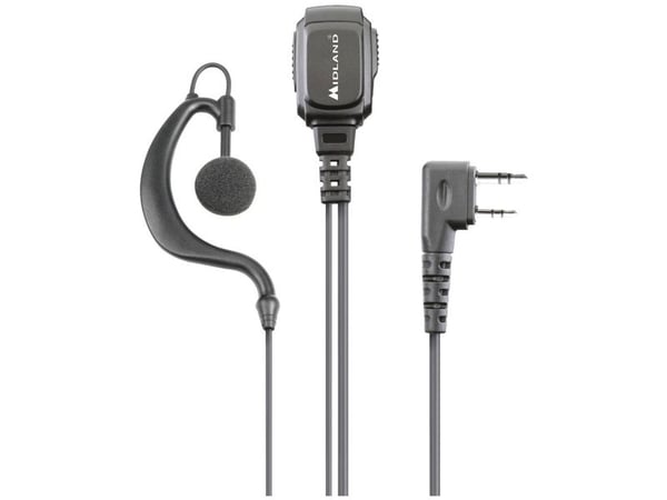Midland MA21-LK PRO, Koblet med ledninger (ikke trådløs), Hodesett, Sort