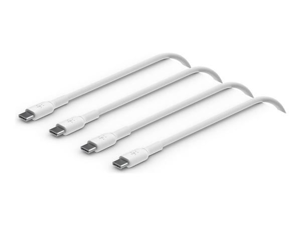 USB-C - USB-C PVC valkoinen 1m kaksoispakkaus