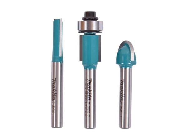 Makita - Routerspissett - 3 deler - for Makita DRT50Z, RT001GM205
