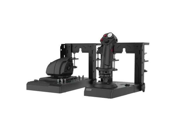 Hori HPC-045U, Joystick + motorkontrollspak, PC, Koblet med ledninger (ikke trådløs), USB, Svart, Kabel