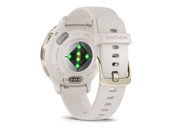 Garmin Venu 3S - 41 mm - elfenben - smart klocka med band - silikon - handledsstorlek: 110-175 mm - display 1.2" - 8 GB - Bluetooth, ANT+, Wi-Fi - ...
