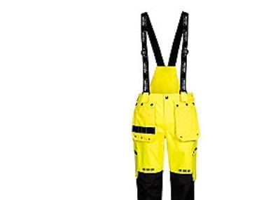 Lyngsøe sadehousut L - Hengittävät Hi-Vis keltaiset sadehousut kestävästä laadusta
