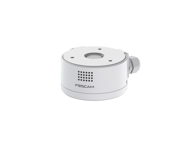 Foscam FABD4 kameraholder hvit for D4Z med integrert vanntett tilkoblingsboks/monteringsplate, innebygd høyttaler, rustfritt stål, kompatibel med D...