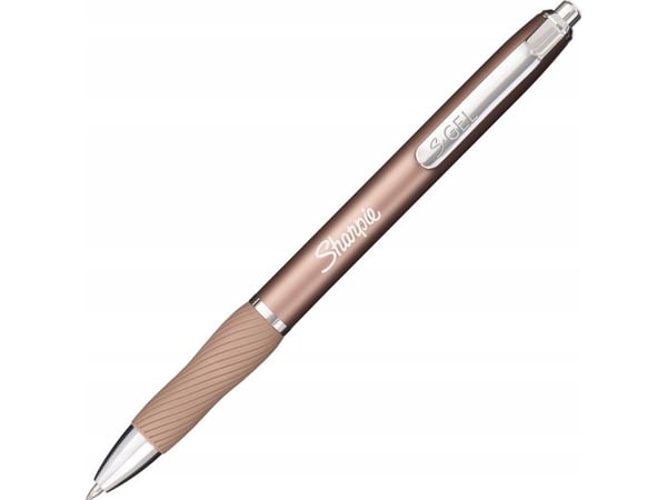 Sharpie 2162643, Uttrekkbar gelépenn, Sort, Kromfarget, Grå, Rosegull, Metall, Medium, Rund