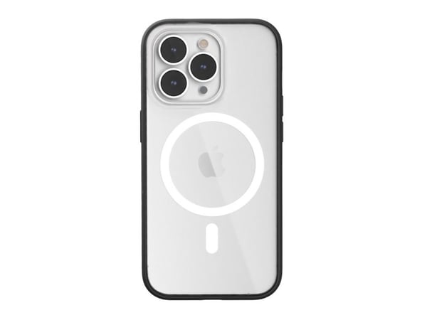 Woodcessories - Baksidedeksel for mobiltelefon - MagSafe-samsvar - wheat & straw mix - svart/klar - for Apple iPhone 14 Pro