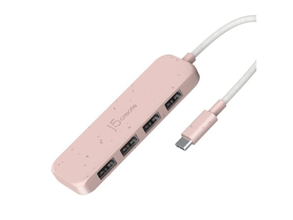 j5create JCH341ER - Hub - miljøvennlig, USB-C - 4 x USB 3.2 Gen 2 - stasjonær