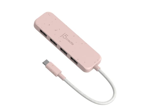 j5create JCH341ER - Hub - miljøvennlig, USB-C - 4 x USB 3.2 Gen 2 - stasjonær