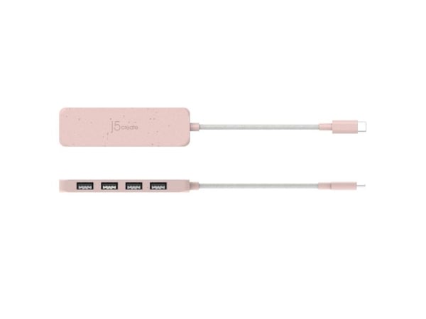 j5create JCH341ER - Hub - miljøvennlig, USB-C - 4 x USB 3.2 Gen 2 - stasjonær