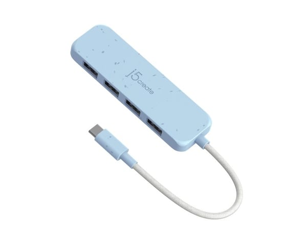 j5create JCH341EC - Hub - miljøvennlig, USB-C - 4 x USB 3.2 Gen 2 - stasjonær