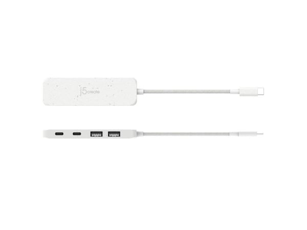 j5create JCH342EW - Hub - miljøvennlig, USB-C - 2 x USB 3.2 Gen 2 + 2 x USB-C 3.2 Gen 2 - stasjonær