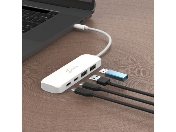 j5create JCH342EW - Hub - miljøvennlig, USB-C - 2 x USB 3.2 Gen 2 + 2 x USB-C 3.2 Gen 2 - stasjonær