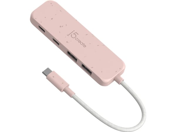 j5create JCH342ER - Hub - miljøvennlig, USB-C - 2 x USB 3.2 Gen 2 + 2 x USB-C 3.2 Gen 2 - stasjonær