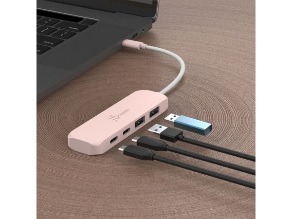 j5create JCH342ER - Hub - miljøvennlig, USB-C - 2 x USB 3.2 Gen 2 + 2 x USB-C 3.2 Gen 2 - stasjonær
